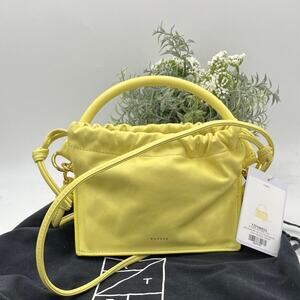 Yuzefi Mini Bom Lemon Yellow Crossbody Leather Shoulder Bag‎ Runway Designer